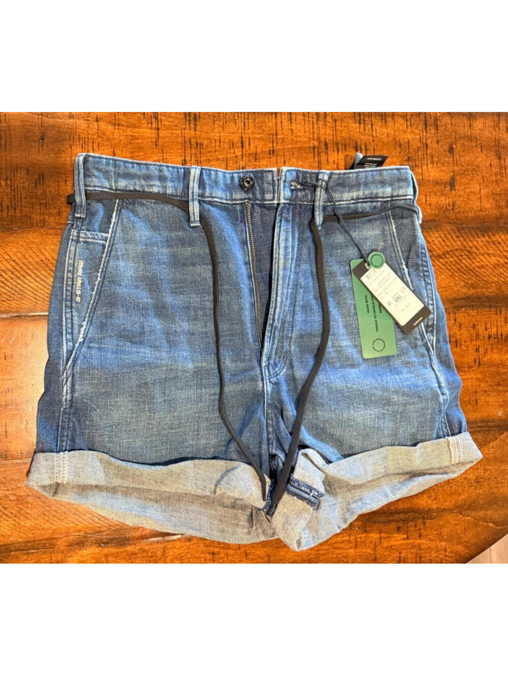 G Star Raw - Women's Lintell Short Katom Denim in Atoll Blue, Size 25